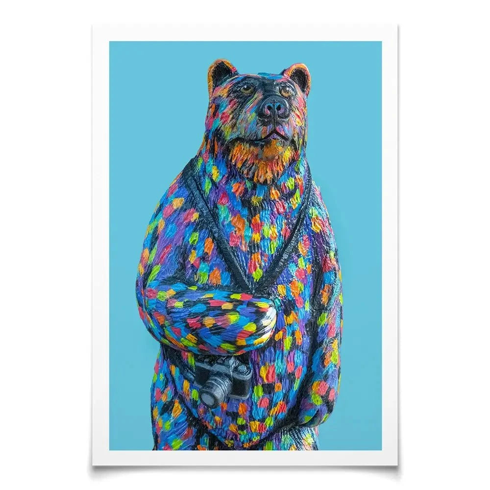 Skiddles The Bear Art Print Skiddles The Bear Art Print wall art product Carolee Vitaletti