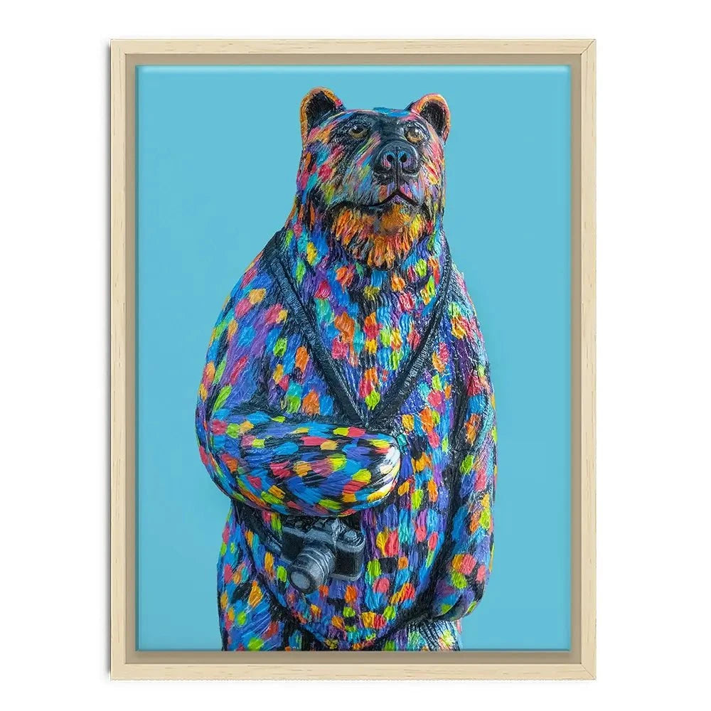 Skiddles The Bear Canvas Print Skiddles The Bear Canvas Print wall art product Carolee Vitaletti