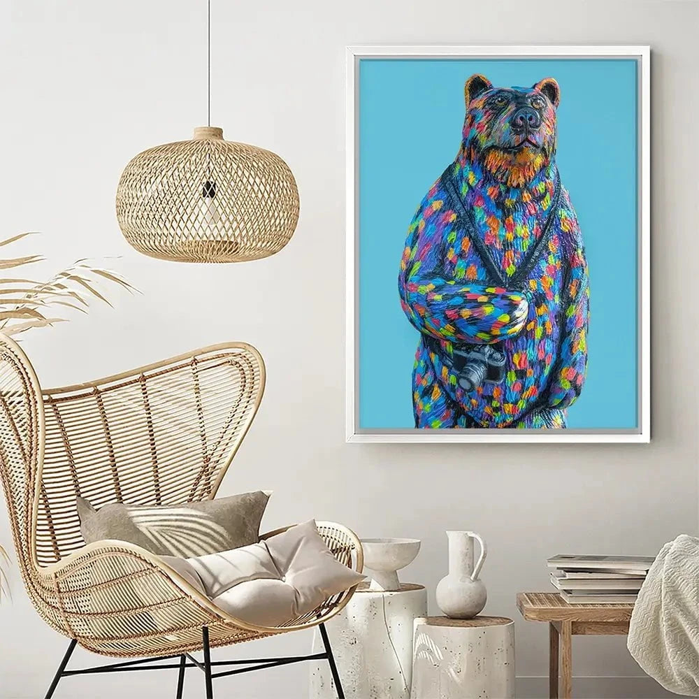 Skiddles The Bear Canvas Print Skiddles The Bear Canvas Print wall art product Carolee Vitaletti