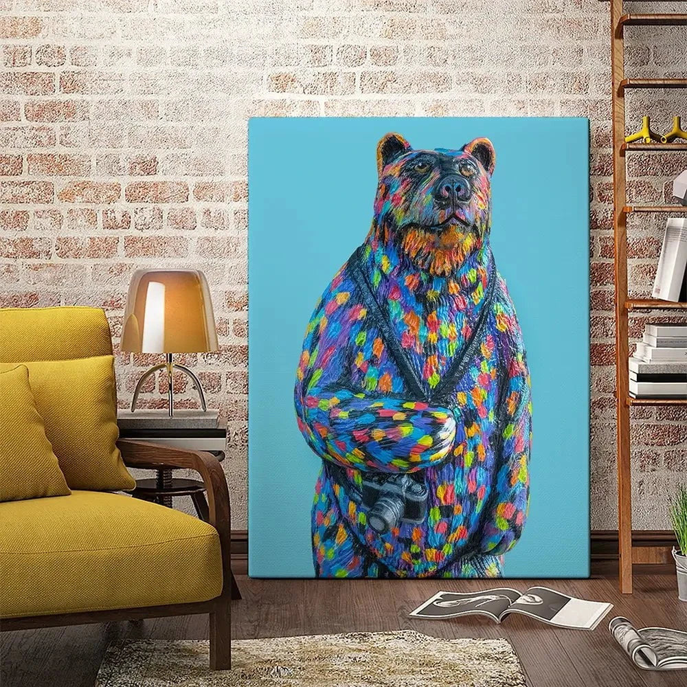 Skiddles The Bear Canvas Print Skiddles The Bear Canvas Print wall art product Carolee Vitaletti