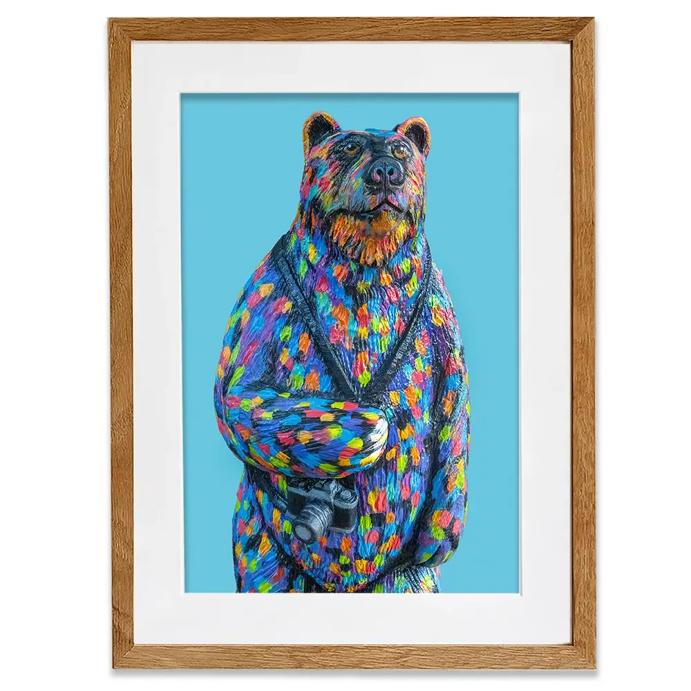 Skiddles The Bear Framed Art Print Skiddles The Bear Framed Art Print wall art product Carolee Vitaletti