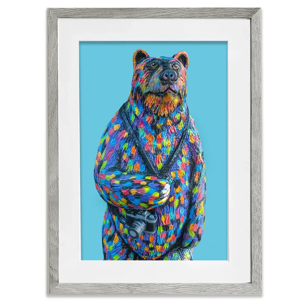 Skiddles The Bear Framed Art Print Skiddles The Bear Framed Art Print wall art product Carolee Vitaletti