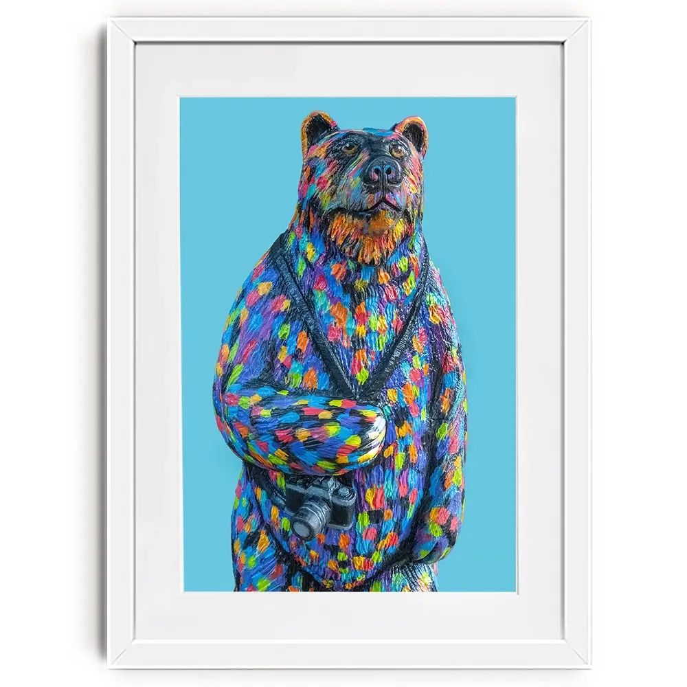 Skiddles The Bear Framed Art Print Skiddles The Bear Framed Art Print wall art product Carolee Vitaletti