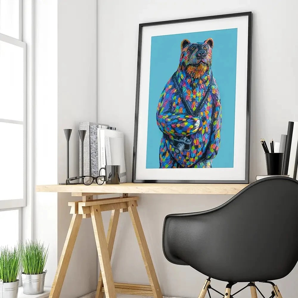 Skiddles The Bear Framed Art Print Skiddles The Bear Framed Art Print wall art product Carolee Vitaletti