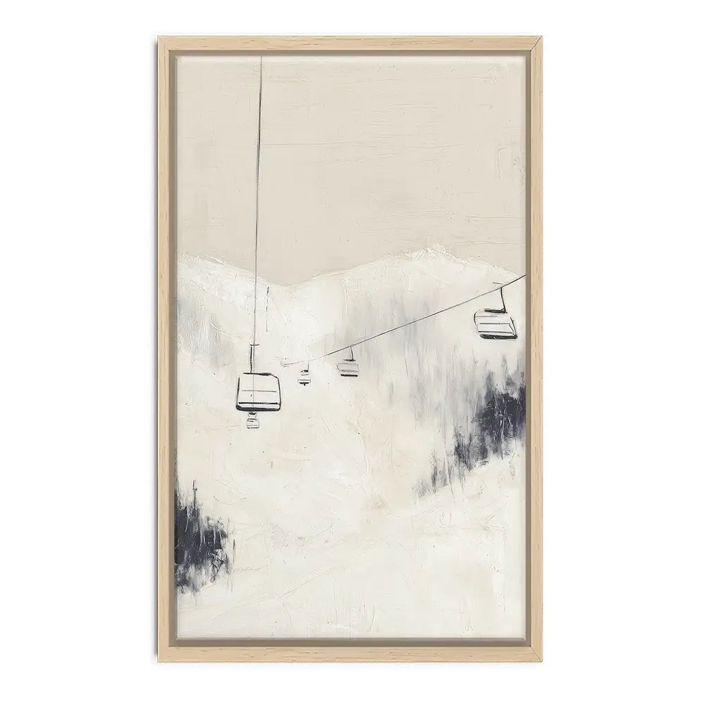 Skier Across Pale Slope Canvas Print Skier Across Pale Slope Canvas Print wall art product Chromatic Storm Studio