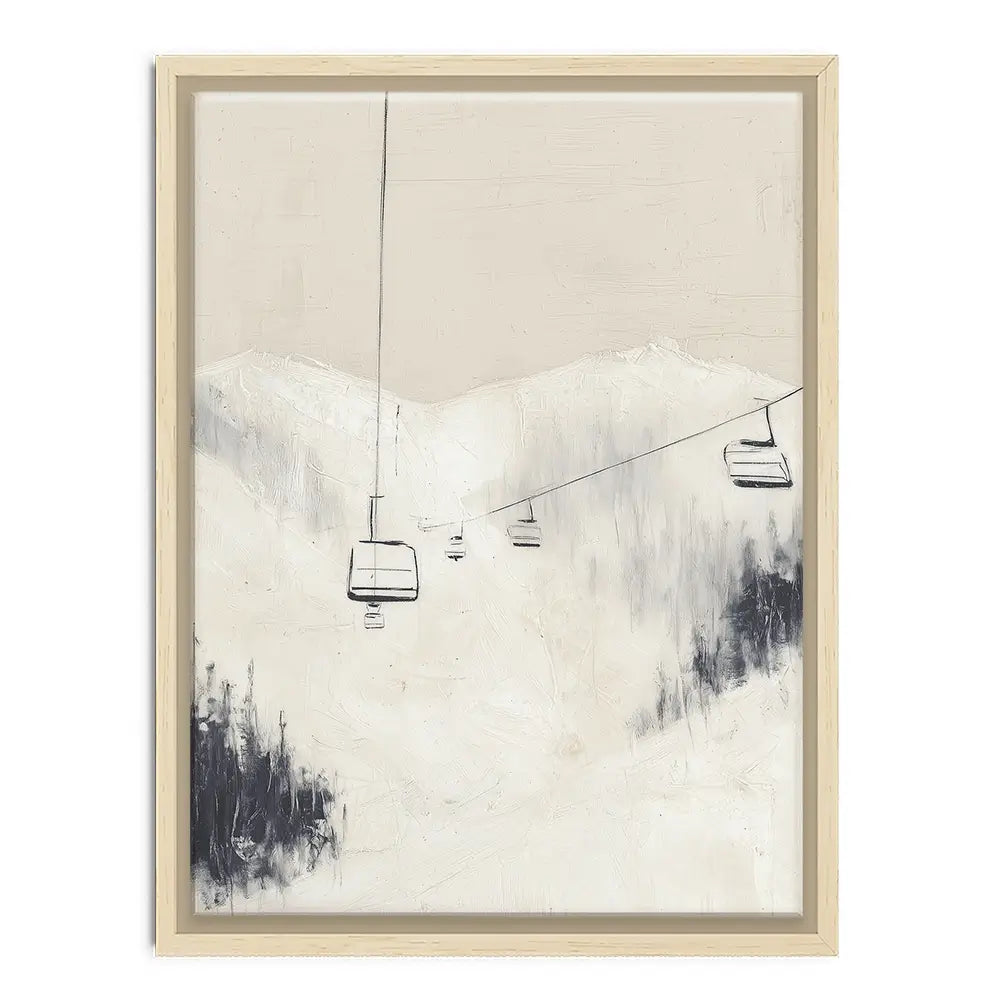 Skier Across Pale Slope Canvas Print Skier Across Pale Slope Canvas Print wall art product Chromatic Storm Studio