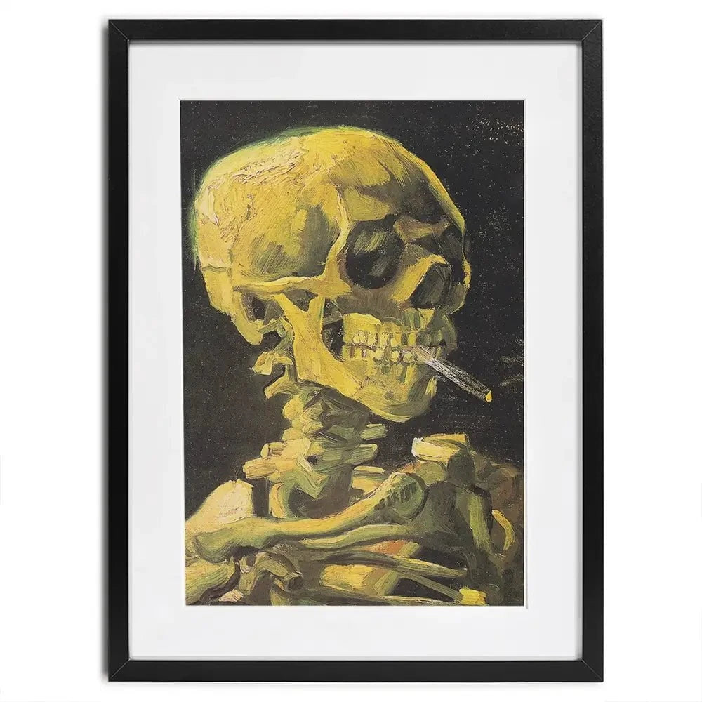 Skull Of A Skeleton With A Burning Cigarette Framed Art Print Skull Of A Skeleton With A Burning Cigarette Framed Art Print wall art product Vincent Van Gogh