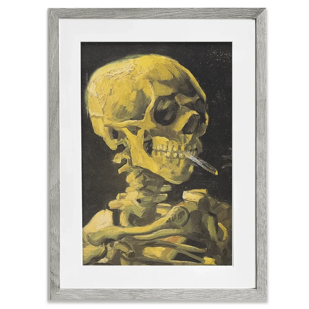Skull Of A Skeleton With A Burning Cigarette Framed Art Print Skull Of A Skeleton With A Burning Cigarette Framed Art Print wall art product Vincent Van Gogh