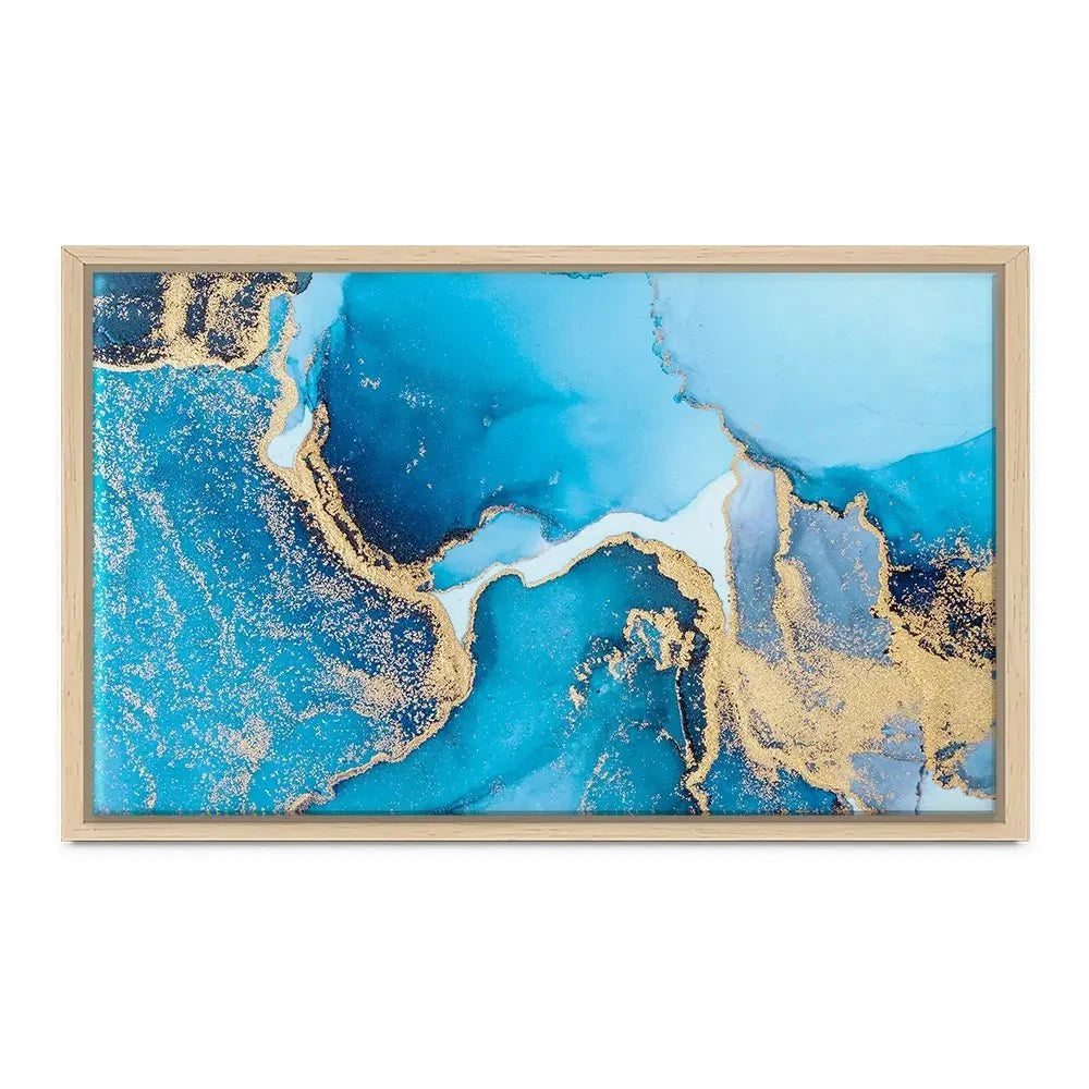 Sky Blue Marble Canvas Print Sky Blue Marble Canvas Print wall art product Blue Planet Studio / Shutterstock