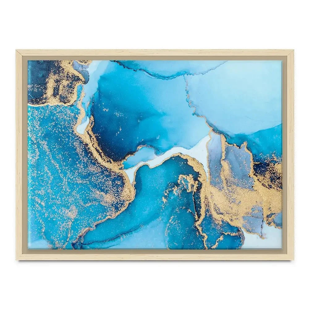 Sky Blue Marble Canvas Print Sky Blue Marble Canvas Print wall art product Blue Planet Studio / Shutterstock