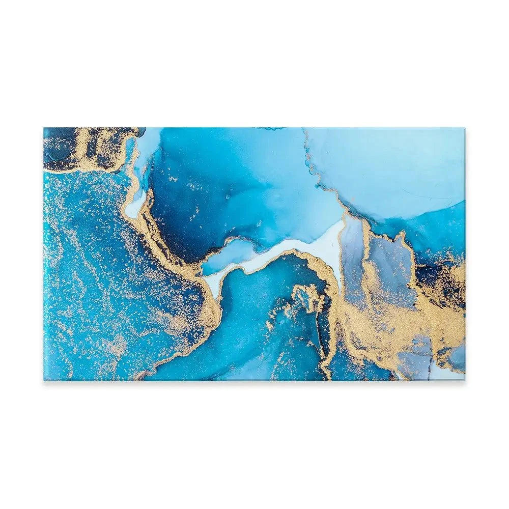 Sky Blue Marble Canvas Print Sky Blue Marble Canvas Print wall art product Blue Planet Studio / Shutterstock