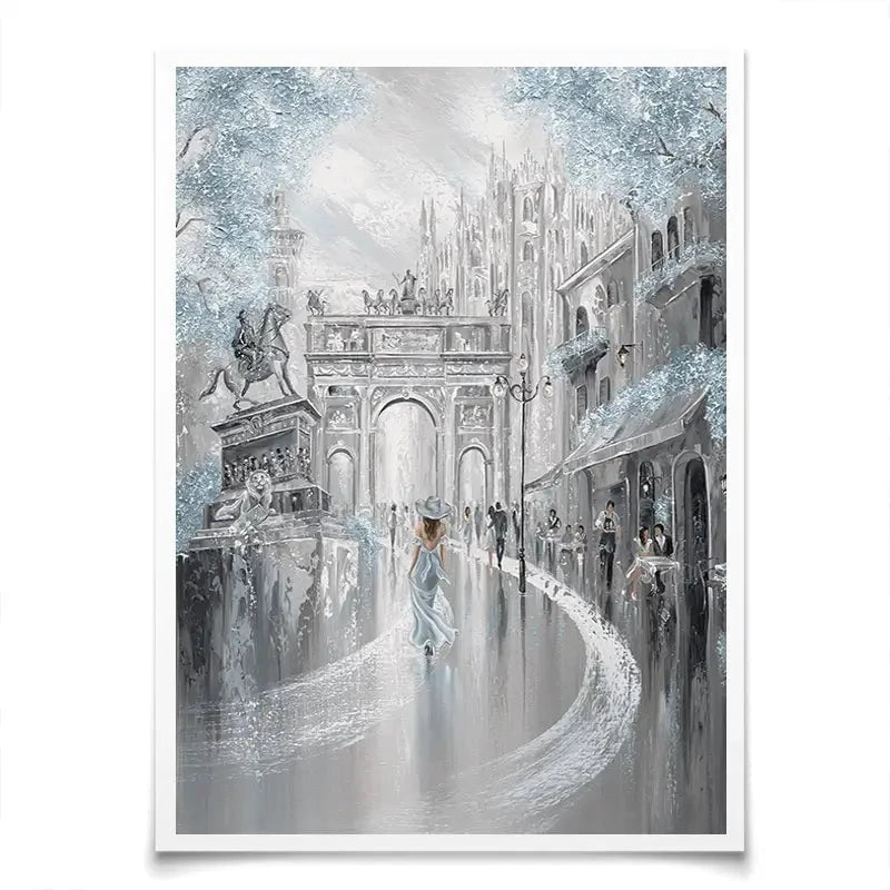 Sky Blue Milan Art Print Sky Blue Milan Art Print wall art product Isabella Karolewicz