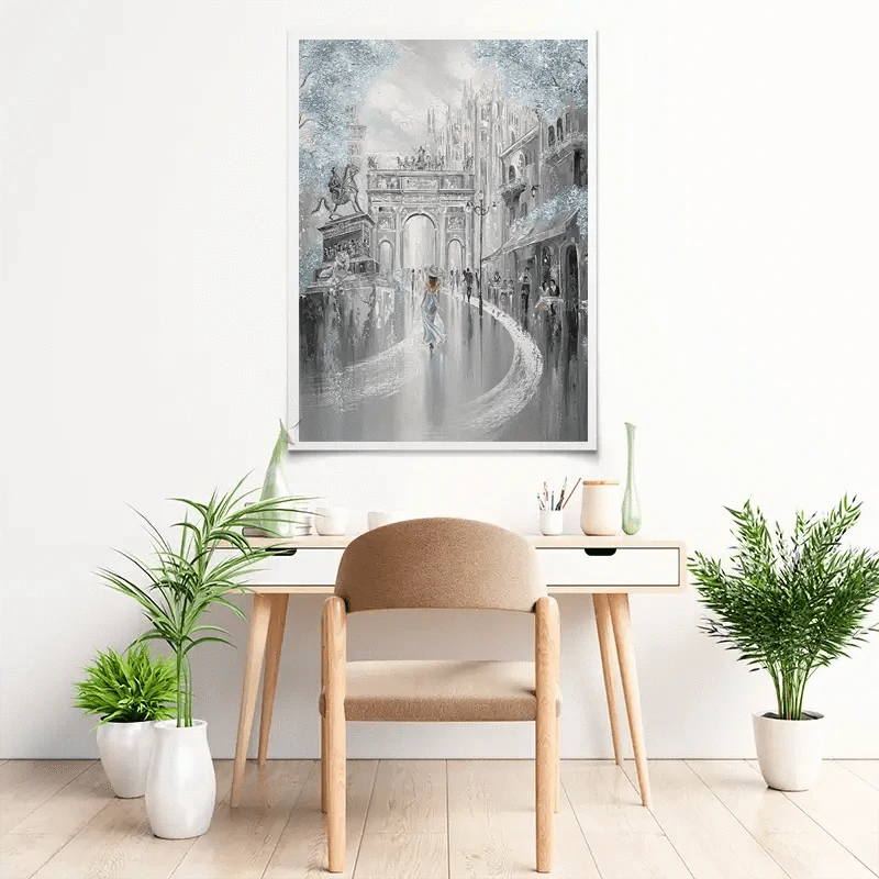Sky Blue Milan Art Print Sky Blue Milan Art Print wall art product Isabella Karolewicz