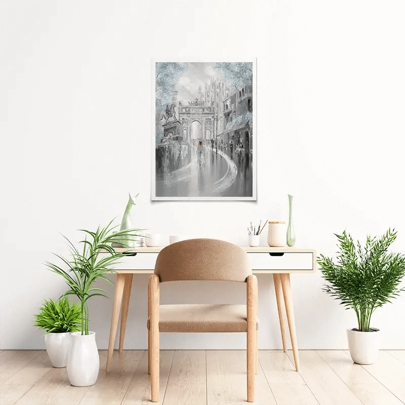 Sky Blue Milan Art Print Sky Blue Milan Art Print wall art product Isabella Karolewicz