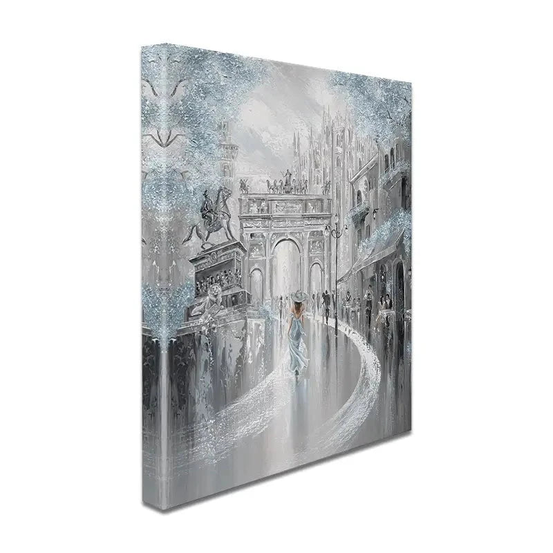 Sky Blue Milan Canvas Print Sky Blue Milan Canvas Print wall art product Isabella Karolewicz