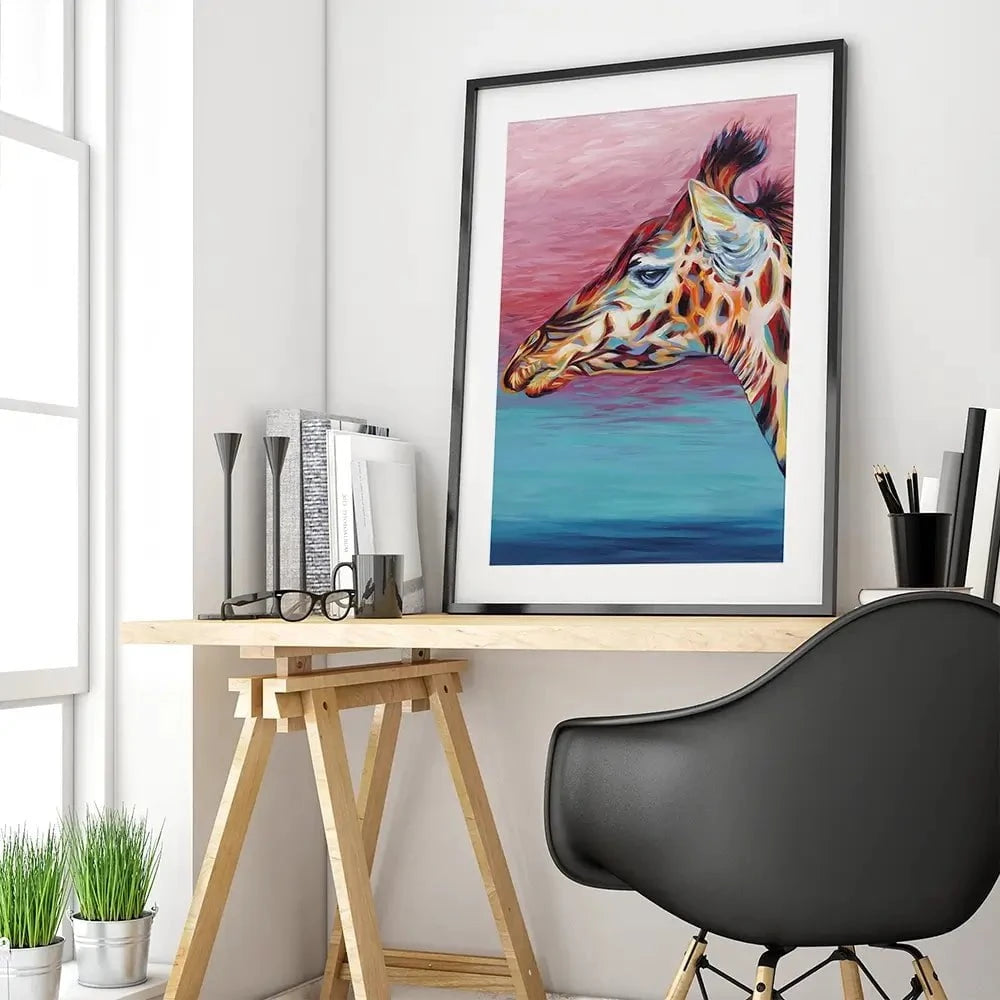 Sky High Giraffe 2 Framed Art Print Sky High Giraffe 2 Framed Art Print wall art product Carolee Vitaletti