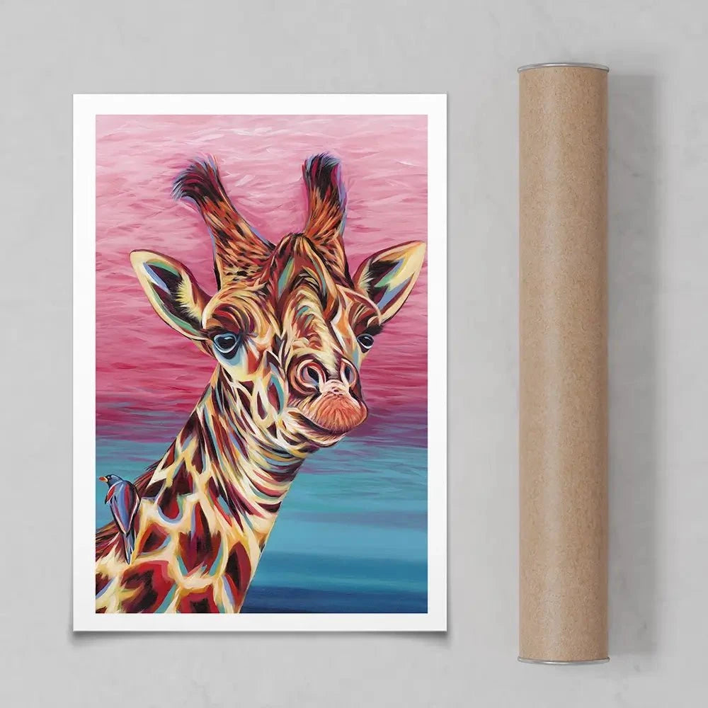 Sky High Giraffe Art Print Sky High Giraffe Art Print wall art product Carolee Vitaletti