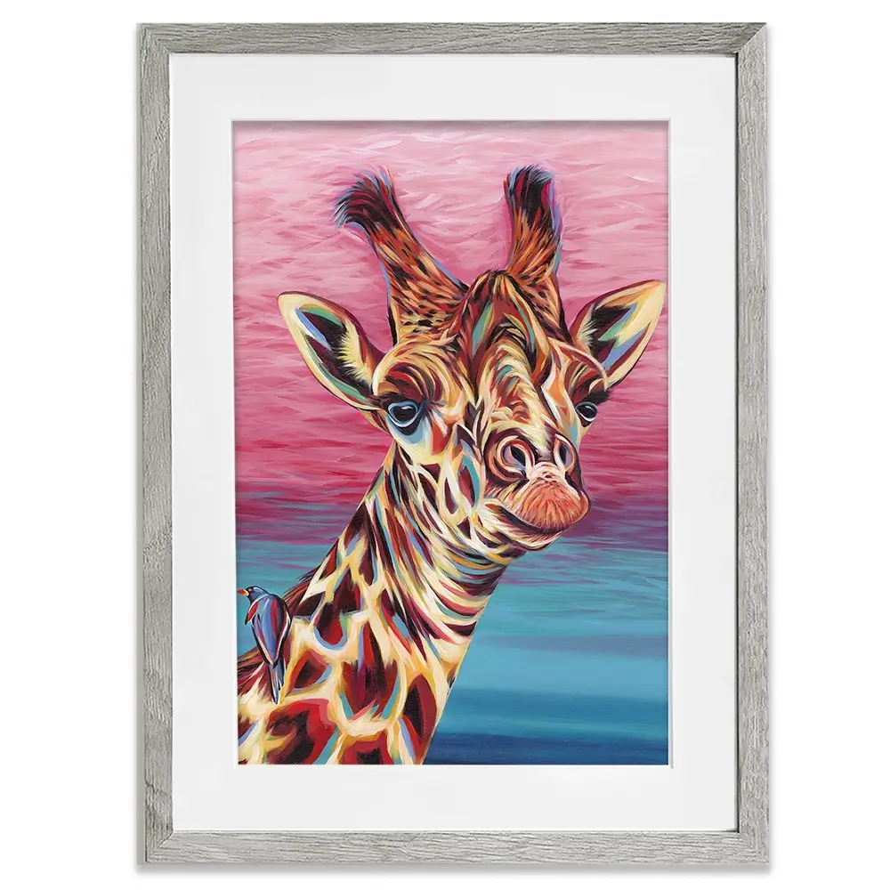 Sky High Giraffe Framed Art Print Sky High Giraffe Framed Art Print wall art product Carolee Vitaletti