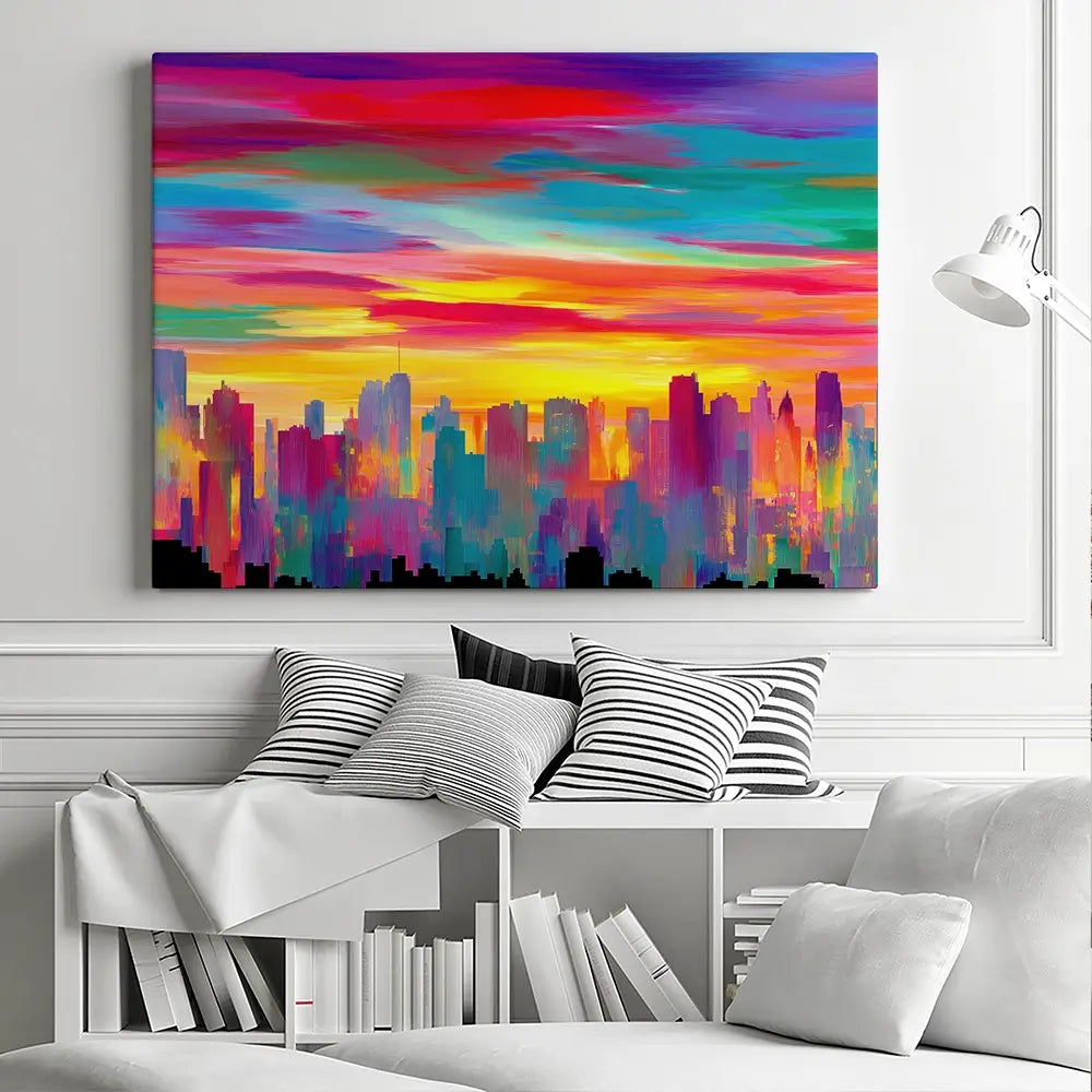Skyline Ablaze Canvas Print Skyline Ablaze Canvas Print wall art product Chromatic Storm Studio