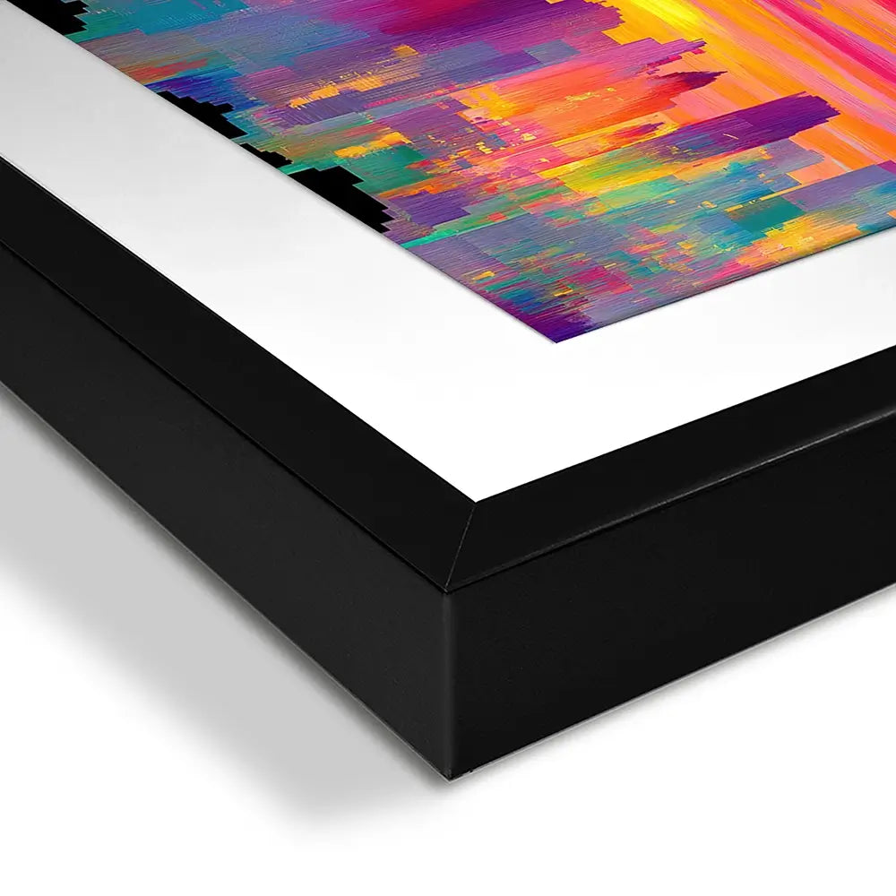 Skyline Ablaze Framed Art Print Skyline Ablaze Framed Art Print wall art product Chromatic Storm Studio