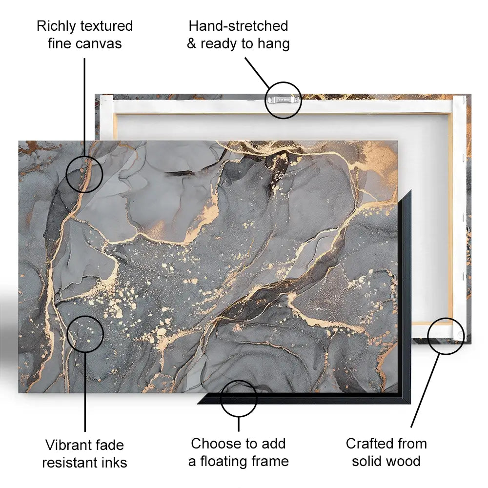 Slate Grey Marble Oversized Canvas Print Slate Grey Marble Oversized Canvas Print wall art product djero.adlibeshe yahoo.com / Shutterstock