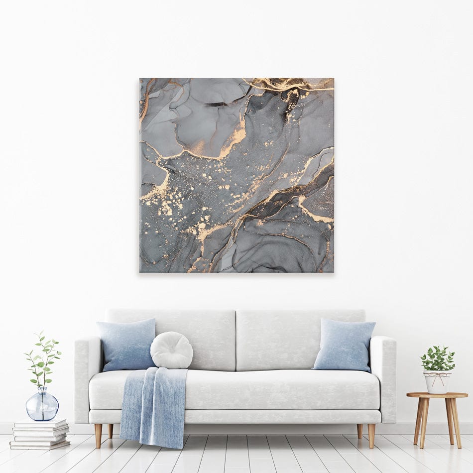 Slate Grey Marble Square Canvas Print wall art product djero.adlibeshe yahoo.com / Shutterstock
