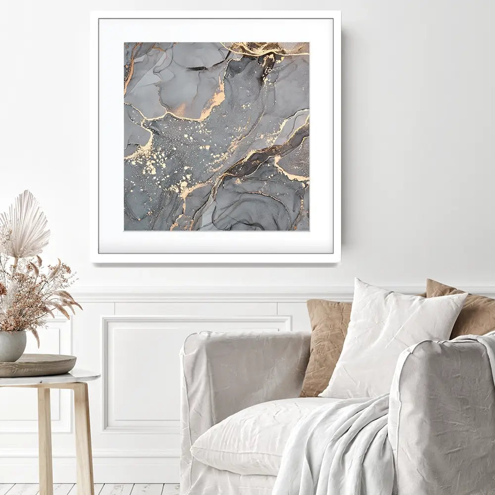 Slate Grey Marble Square Framed Art Print Slate Grey Marble Square Framed Art Print wall art product djero.adlibeshe yahoo.com / Shutterstock