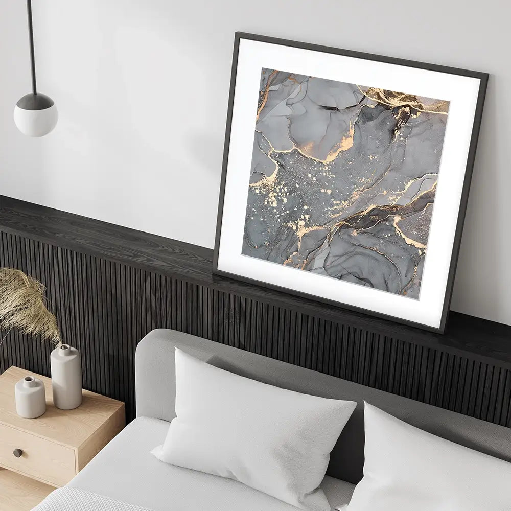 Slate Grey Marble Square Framed Art Print Slate Grey Marble Square Framed Art Print wall art product djero.adlibeshe yahoo.com / Shutterstock