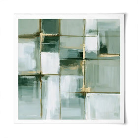 Slate Plaid Grid Square Art Print Slate Plaid Grid Square Art Print wall art product Chromatic Storm Studio