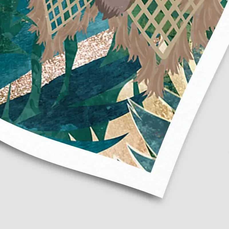Sloth Jungle Art Print Sloth Jungle Art Print wall art product Sarah Manovski