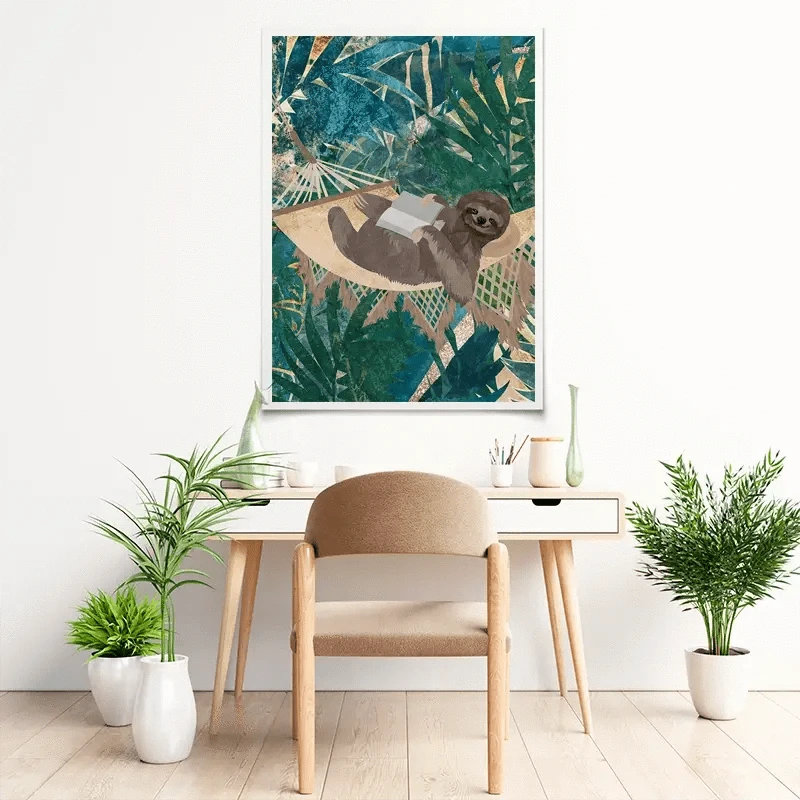 Sloth Jungle Art Print Sloth Jungle Art Print wall art product Sarah Manovski