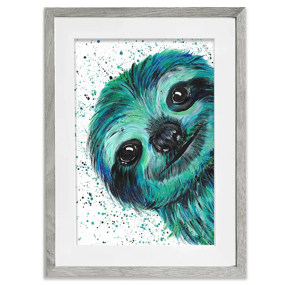 Sloth Otto Framed Art Print Sloth Otto Framed Art Print wall art product Emma LC Art