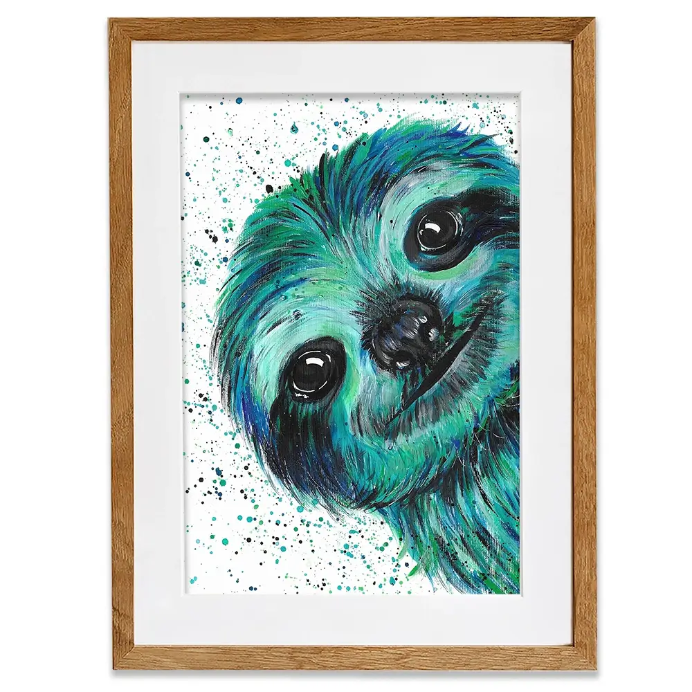 Sloth Otto Framed Art Print Sloth Otto Framed Art Print wall art product Emma LC Art