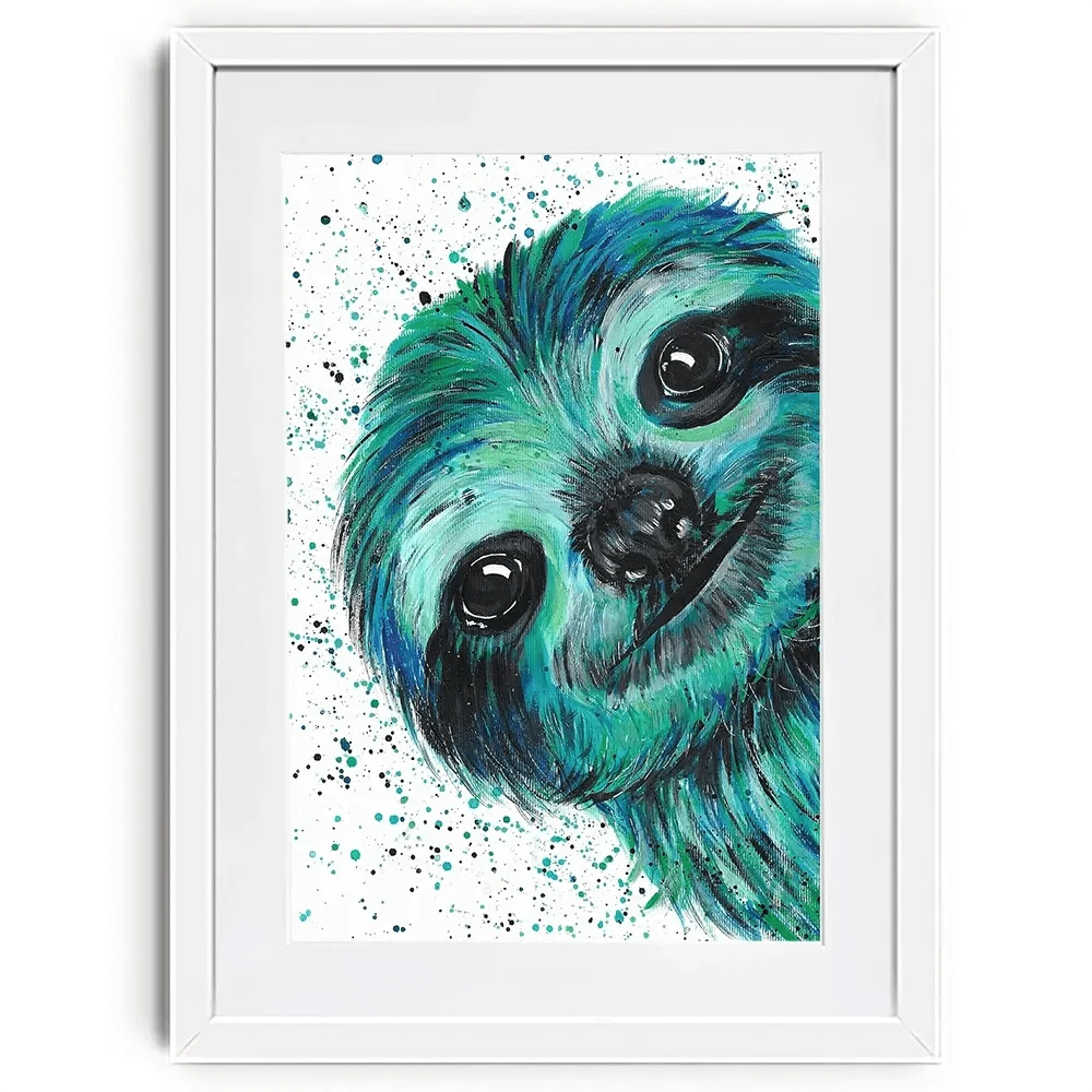 Sloth Otto Framed Art Print Sloth Otto Framed Art Print wall art product Emma LC Art