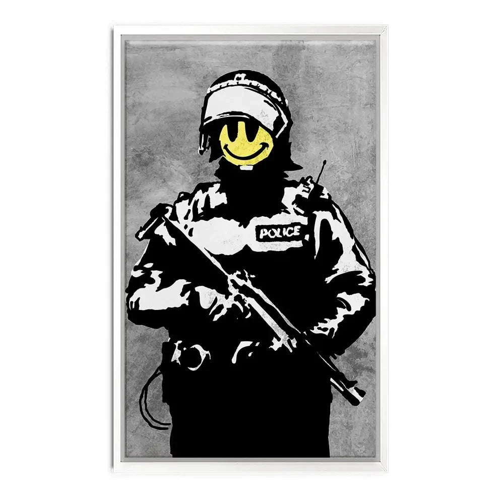Smiley Copper Canvas Print Smiley Copper Canvas Print wall art product Banksy