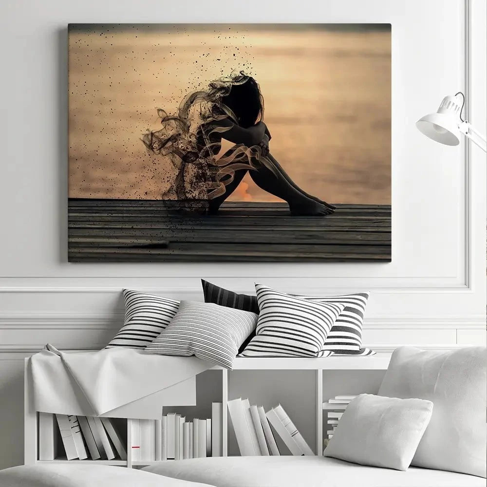 Smoke Girl Canvas Print Smoke Girl Canvas Print wall art product abu asyl / Shutterstock