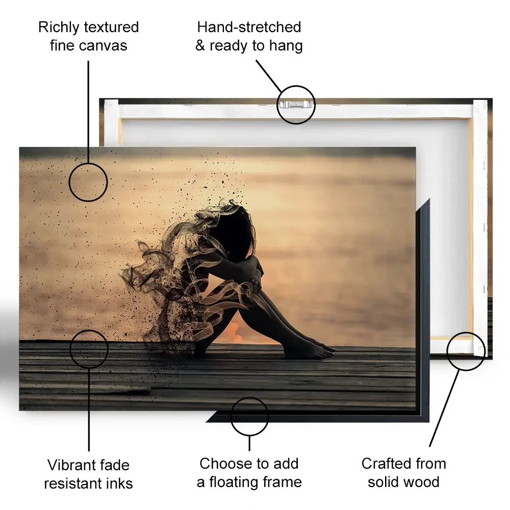 Smoke Girl Canvas Print Smoke Girl Canvas Print wall art product abu asyl / Shutterstock