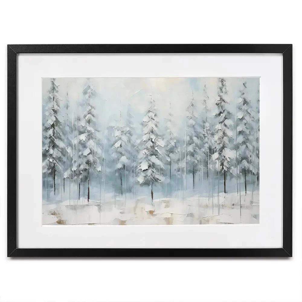 Snow Dusted Trees Framed Art Print Snow Dusted Trees Framed Art Print wall art product Franklyn Gregory - Independent