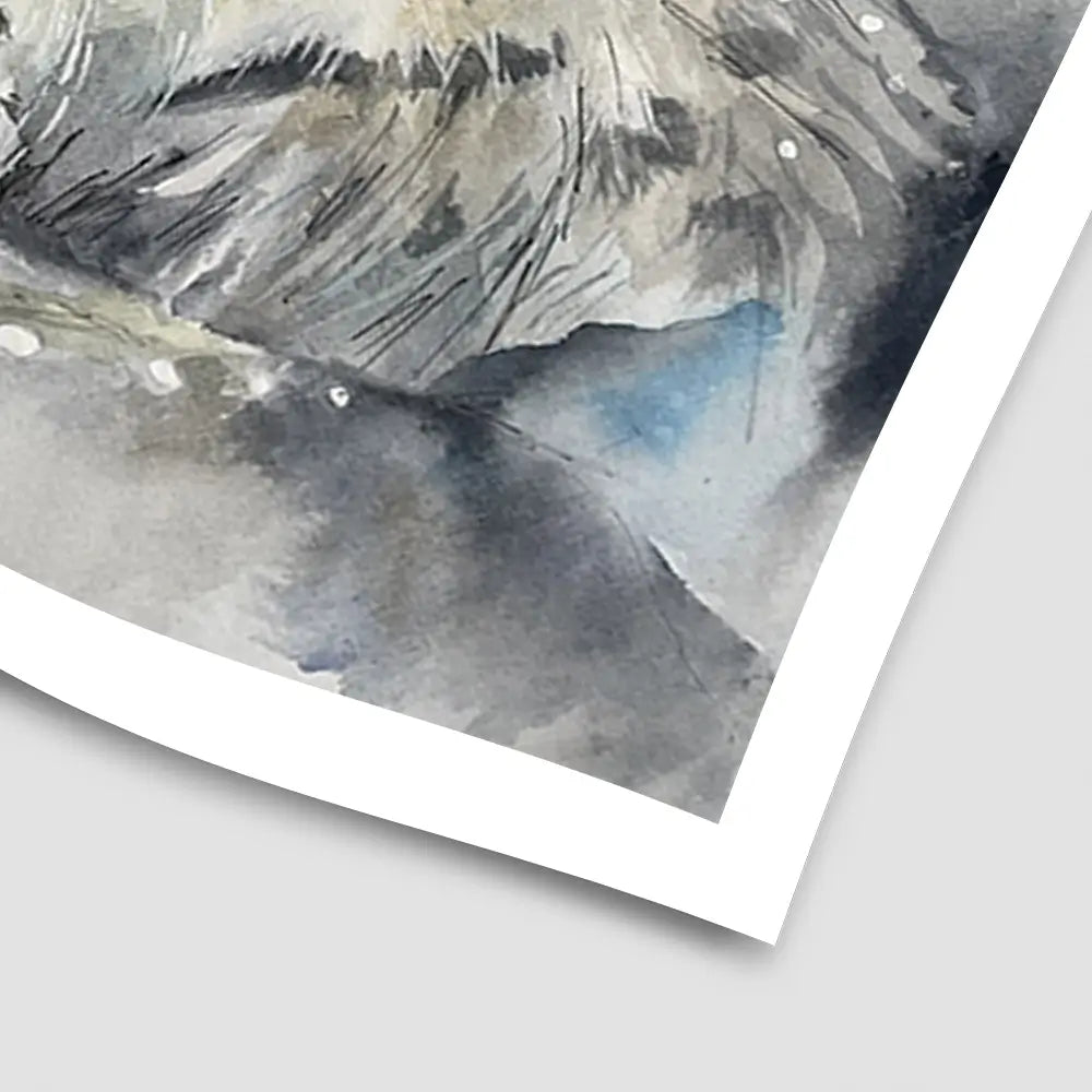 Snow Leopard Love Art Print Snow Leopard Love Art Print wall art product Karen Sutton