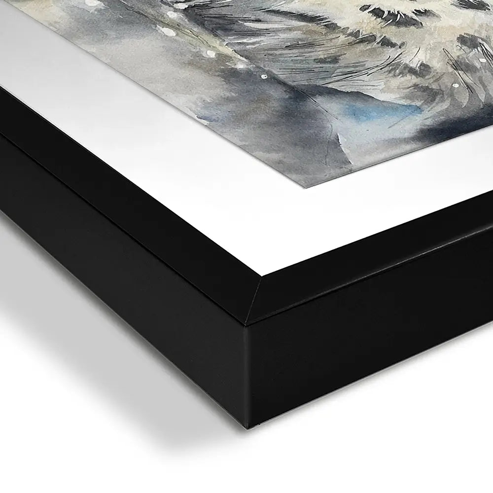 Snow Leopard Love Framed Art Print Snow Leopard Love Framed Art Print wall art product Karen Sutton