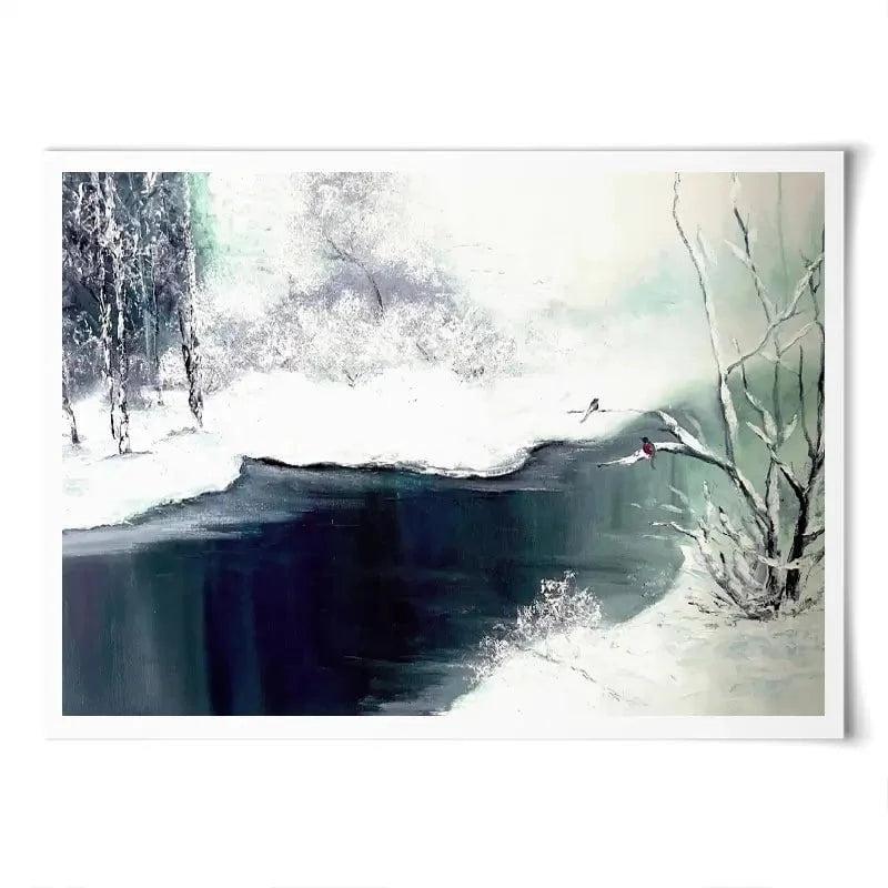Snow Winter Art Print Snow Winter Art Print wall art product Violeta Allaberdieva