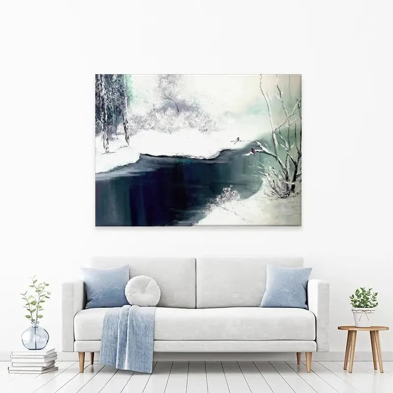 Snow Winter Canvas Print Snow Winter Canvas Print wall art product Violeta Allaberdieva