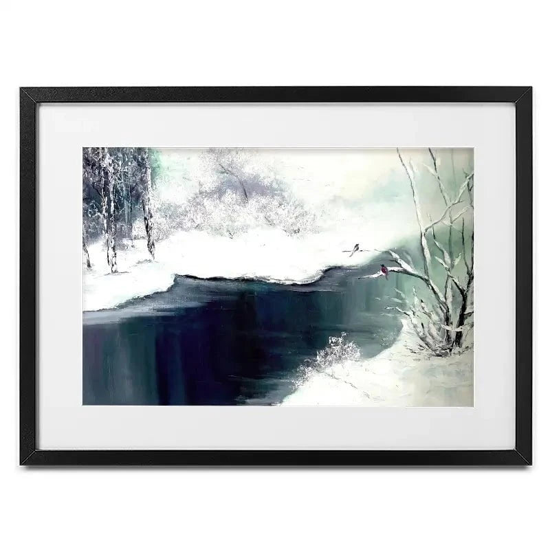 Snow Winter Framed Art Print Snow Winter Framed Art Print wall art product Violeta Allaberdieva