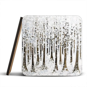 Snowy Forest Coaster Set Snowy Forest Coaster Set wall art product Charlotte Anna Reed