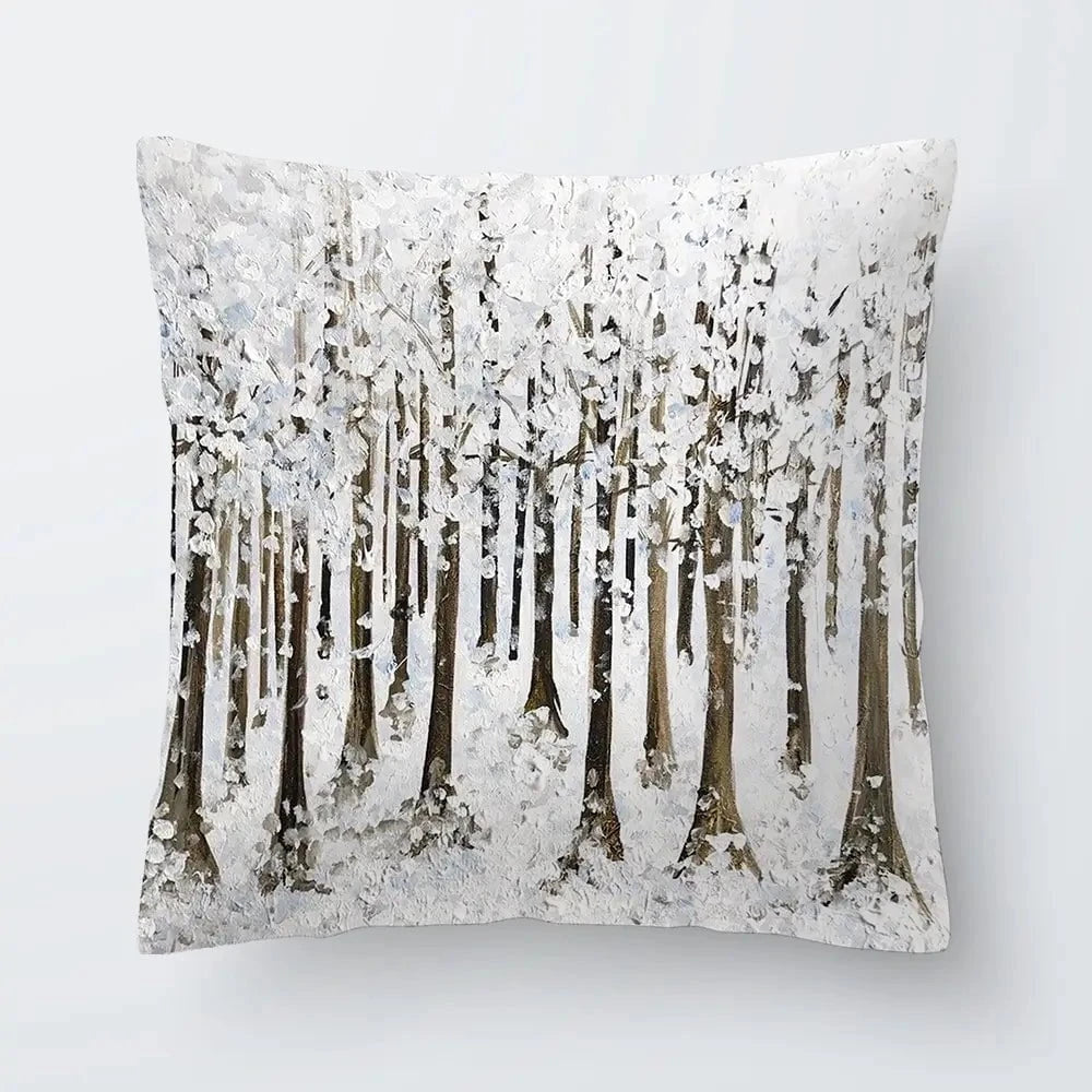 Snowy Forest Cushion Snowy Forest Cushion wall art product Charlotte Anna Reed