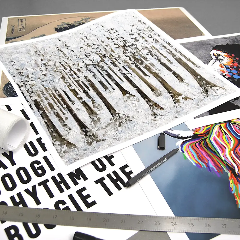 Snowy Forest Square Art Print Snowy Forest Square Art Print wall art product Charlotte Anna Reed