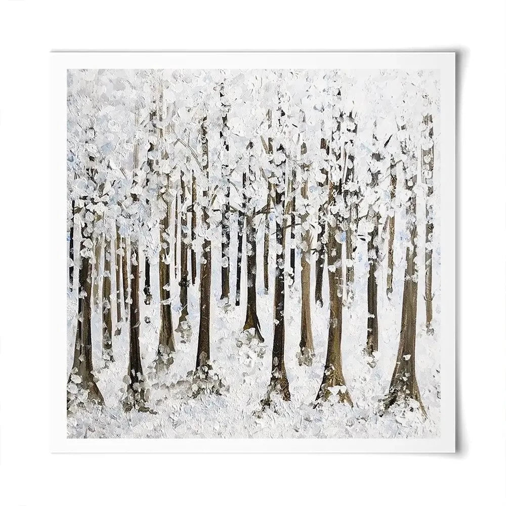 Snowy Forest Square Art Print Snowy Forest Square Art Print wall art product Charlotte Anna Reed