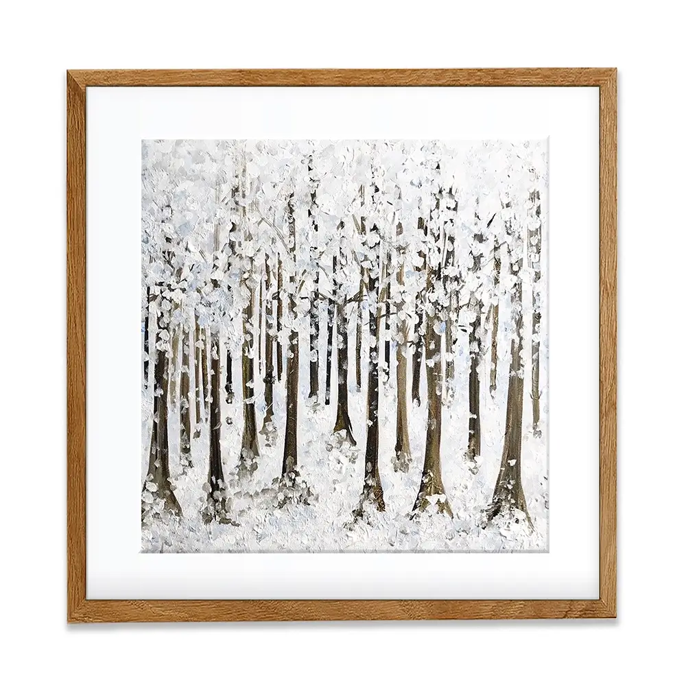 Snowy Forest Square Framed Art Print Snowy Forest Square Framed Art Print wall art product Charlotte Anna Reed