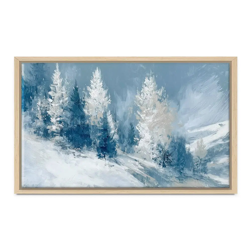 Snowy Pines On A Ridge Canvas Print Snowy Pines On A Ridge Canvas Print wall art product Chromatic Storm Studio