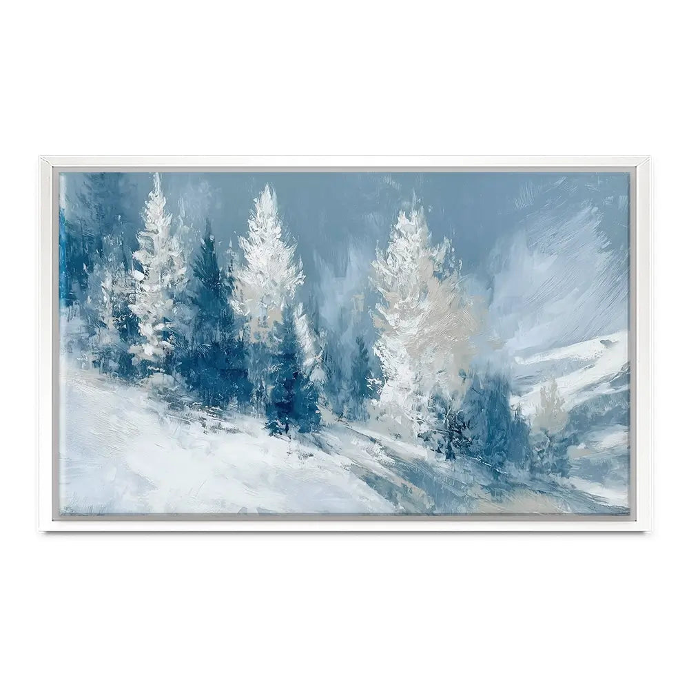Snowy Pines On A Ridge Canvas Print Snowy Pines On A Ridge Canvas Print wall art product Chromatic Storm Studio